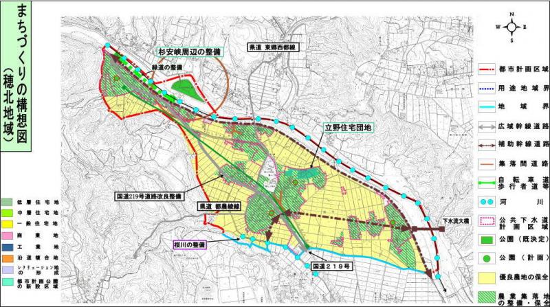 穂北地域　まちづくりの構想図