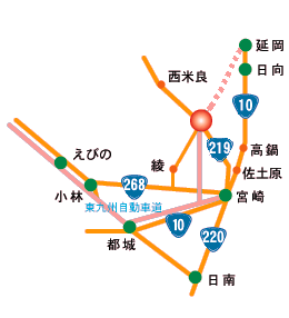 西都市周辺地図