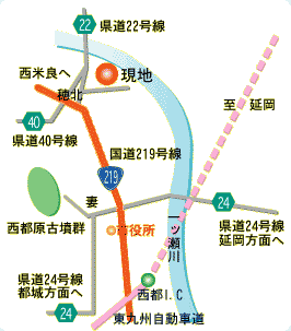 ファミーユたて野周辺地図