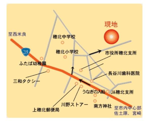 ファミーユたて野周辺地図